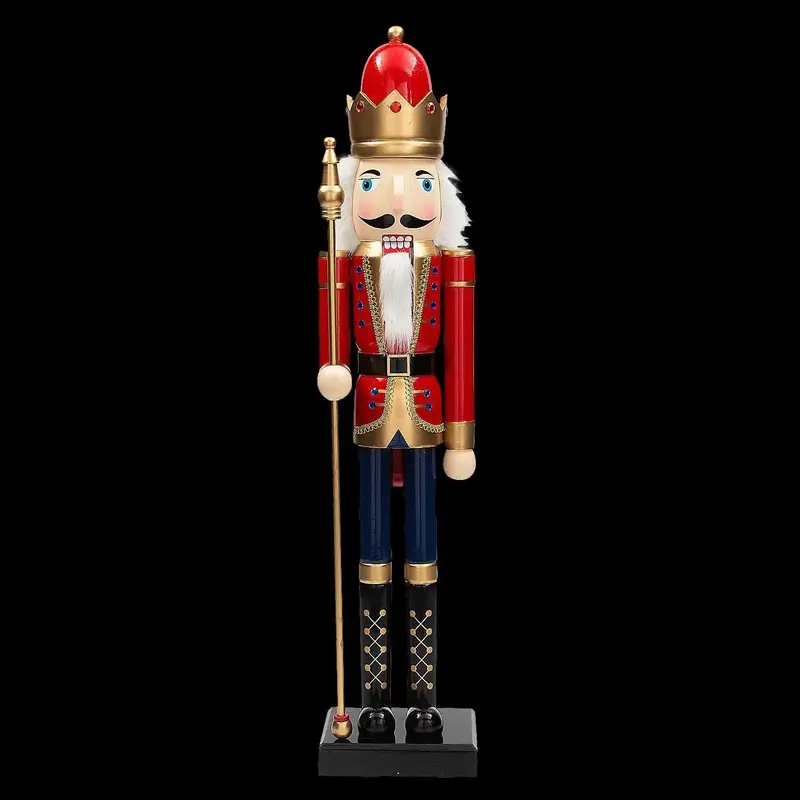 3 Ft. Large Classic Red Wood Holiday Nutcracker With Scepter 1