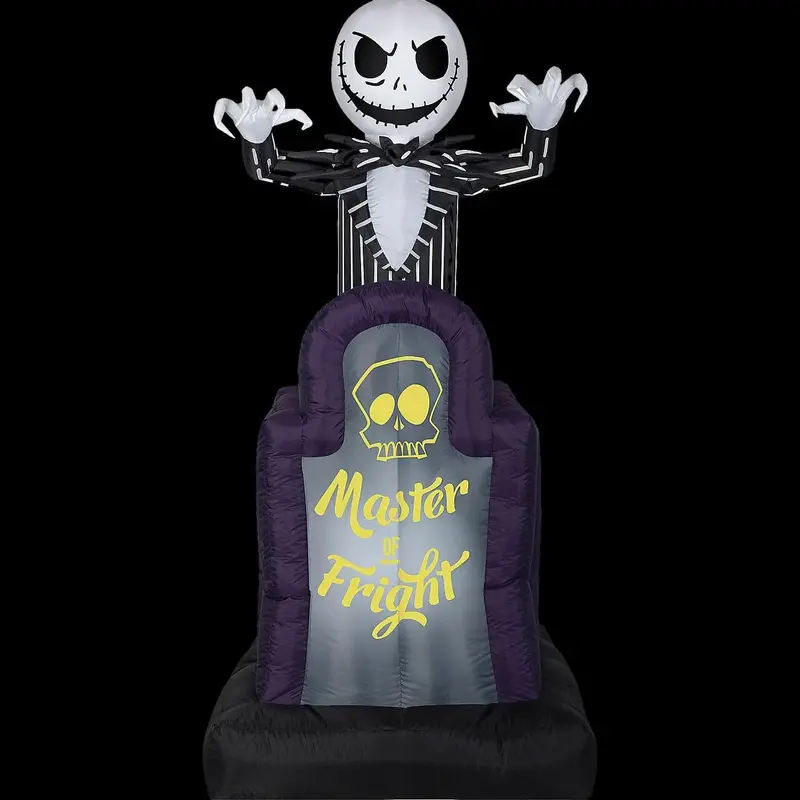42" Blow Up Inflatable Nightmare Before Christmas Master Of Fright Jack Skellington Lawn Inflatable Decoration 1