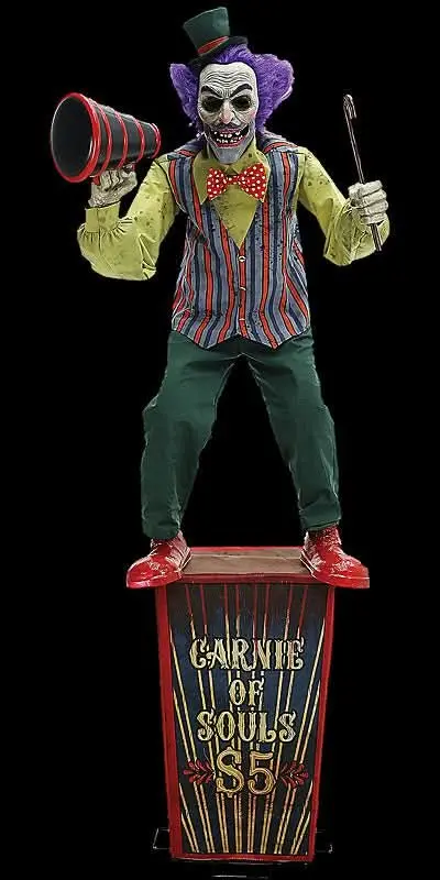 6' Carnival Barker Halloween Animatronic Decoration 1