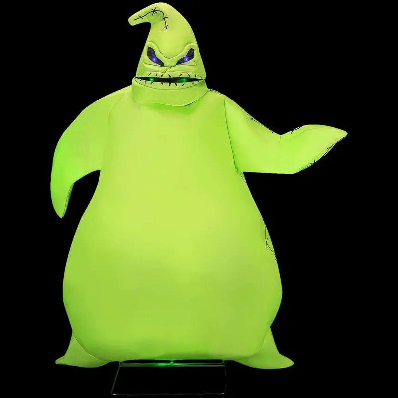 6 Ft. Nightmare Before Christmas Green Oogie Boogie Halloween Animatronic Decoration 1