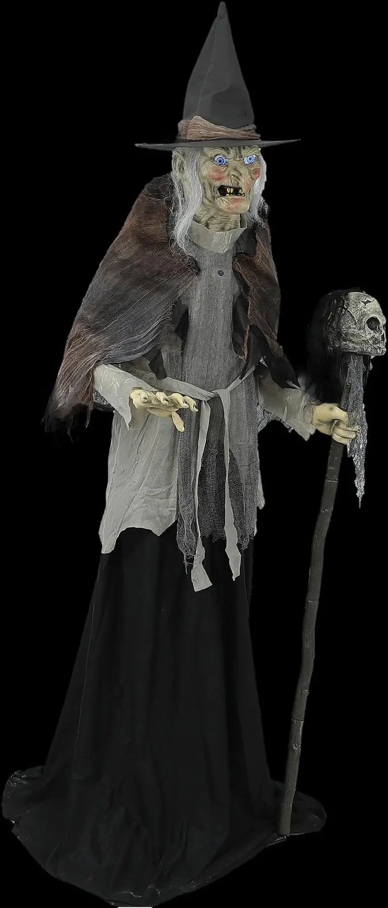 6' Lunging Witch With Digiteye Halloween Animatronic Decoration 1