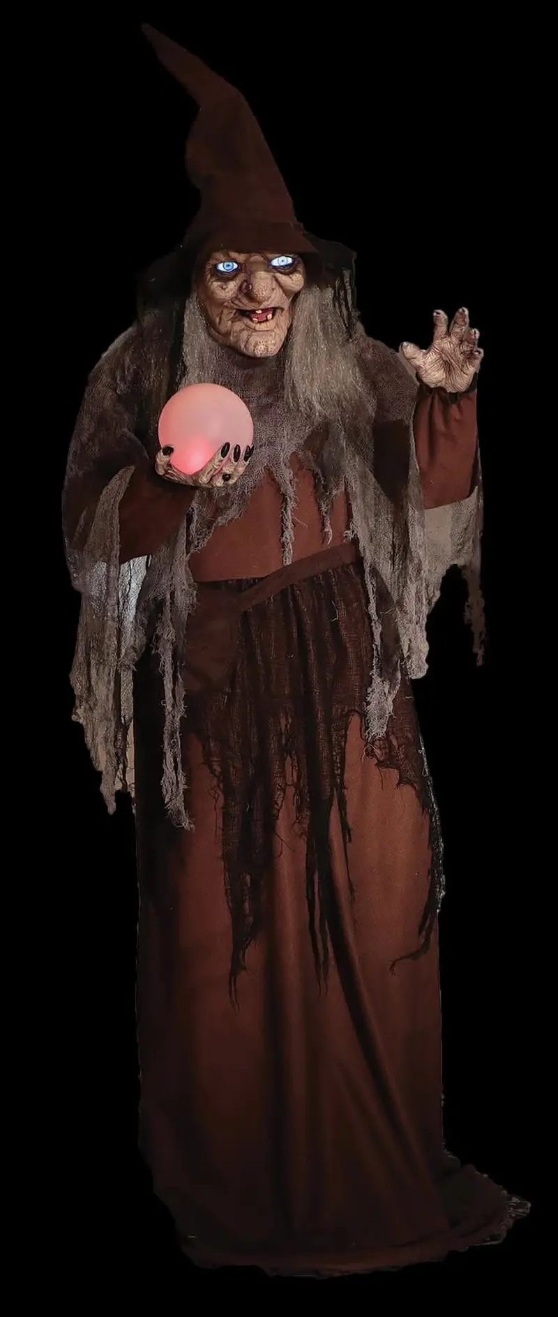 68" Digiteye Soothsayer Witch Halloween Animatronic Decoration 1