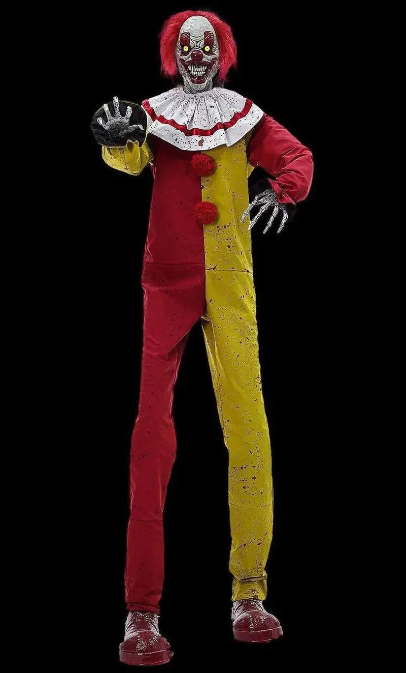 7' "Pesky The Clown" Halloween Animatronic Decoration 1