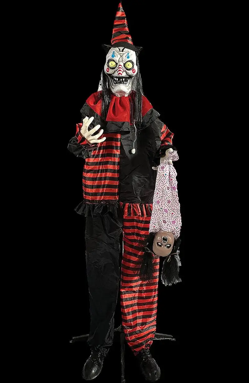 72-Inch Standing Shaking Clown Halloween Decoration 1