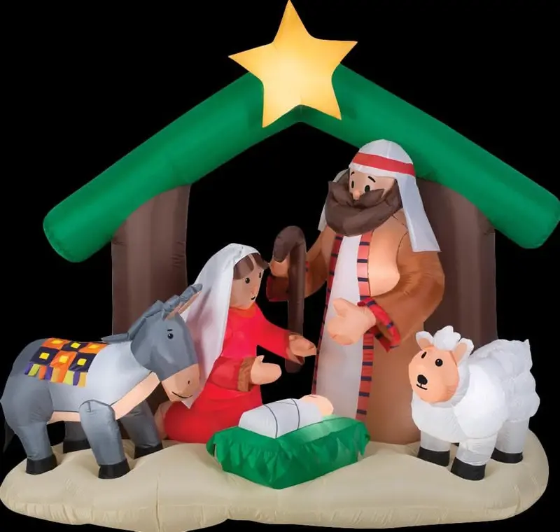 Airblown Holy Family Nativity Large Inflatable Scene 1
