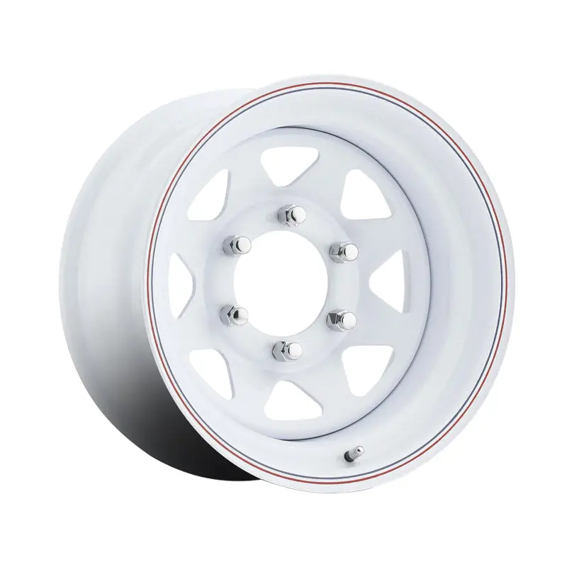 Allied 310W White Spoke 12X4 4X4.00 71.37 Hub 0 Offset White Wheel Rim 1