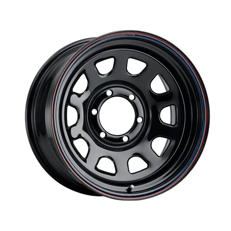 Allied Black Daytona 16X8 6X5.50 108 Hub -12 Offset Black Wheel Rim 1