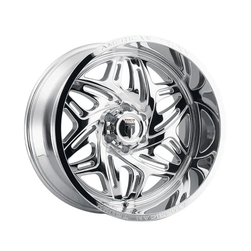 American Truxx Euphoria 20X10 5-127 78.1 Hub -19 Offset Chrome Wheel Rim 1