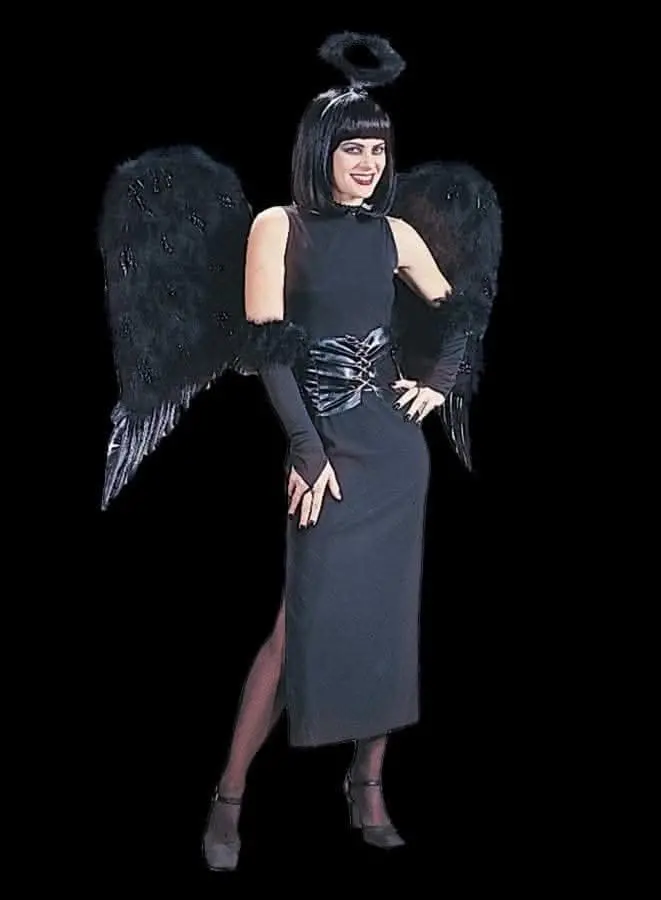 "Angel Wings - Black Feather" Halloween Costume Accessory 1