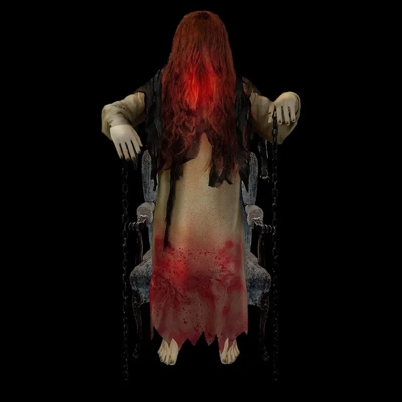 Animated Rising Possessed Woman Halloween Prop 1