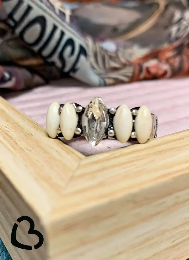 Atta Girl White Buffalo Stretch Ring 1