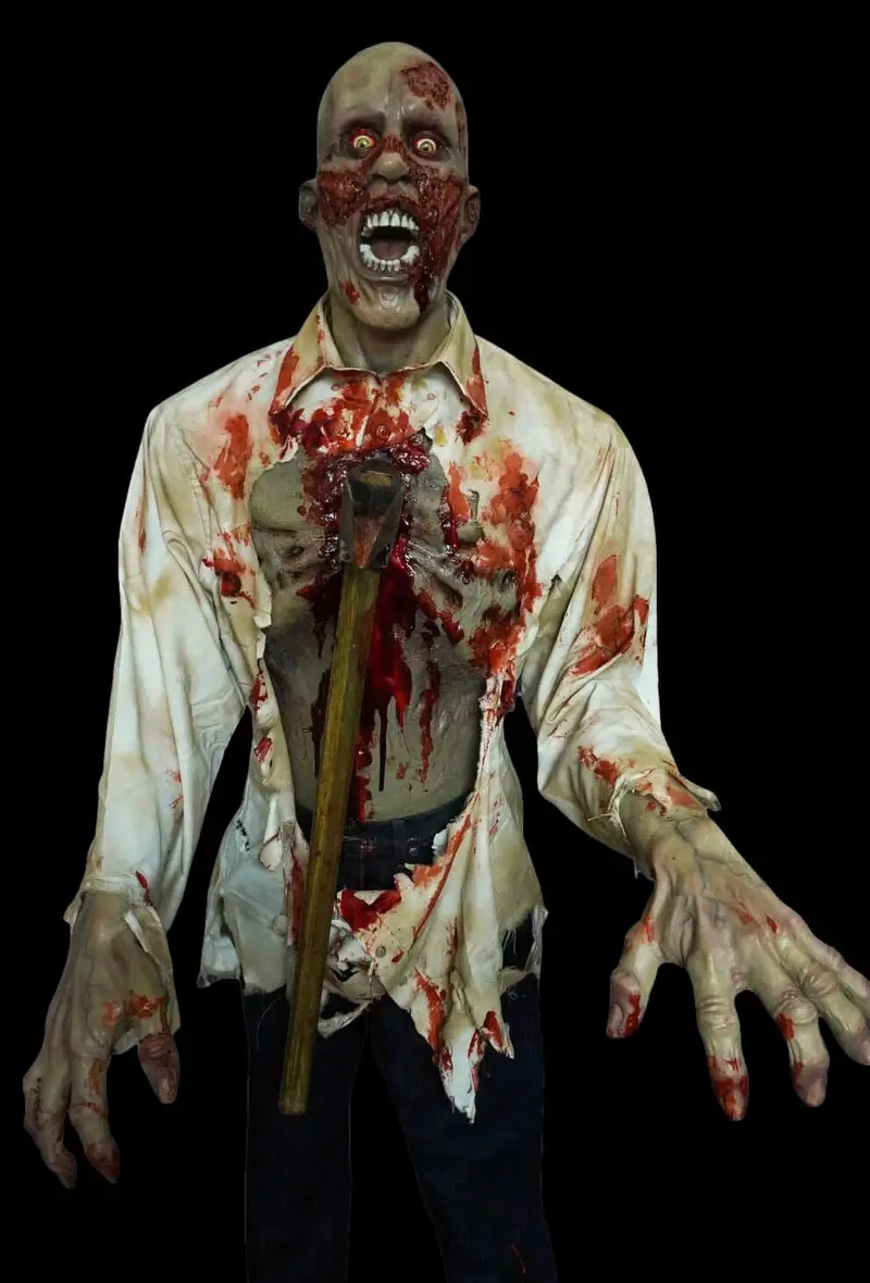 "Axed Zack" Zombie Professional Full Body Halloween Prop 1