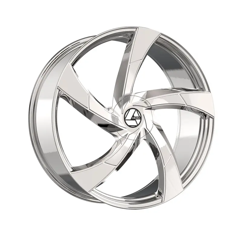 Azara Aza-524 Nano Chrome 18X8 5X100/5X114.3 74.1 Hub 35 Offset Chrome Wheel Rim 1