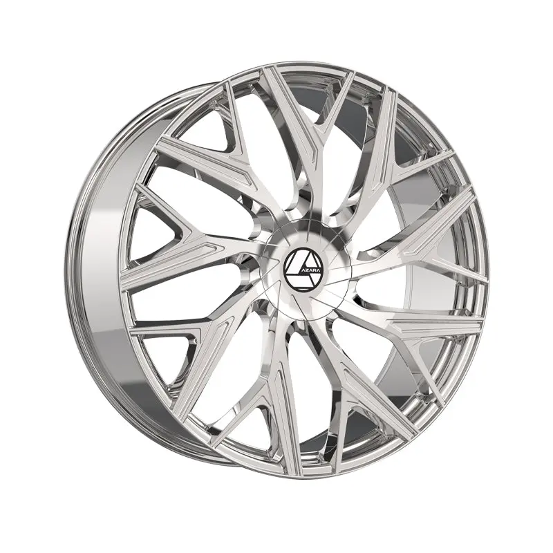Azara Aza-527 Nano Chrome 20X8.5 5X112/5X114.3 74.1 Hub 35 Offset Chrome Wheel Rim 1
