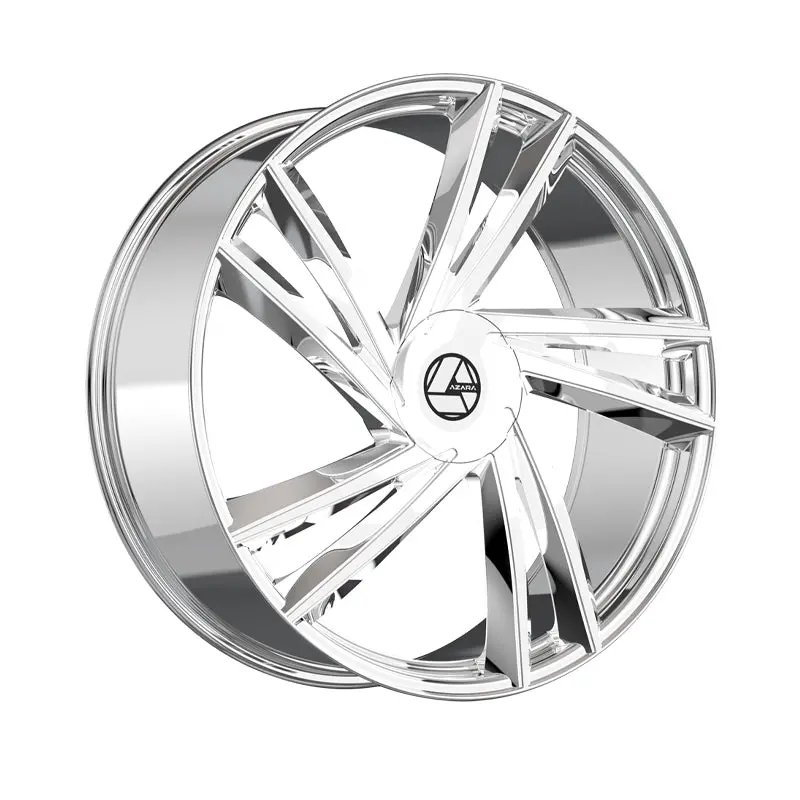 Azara Aza-529 Nano Chrome 20X8.5 5X114.3/5X120 74.1 Hub 35 Offset Chrome Wheel Rim 1