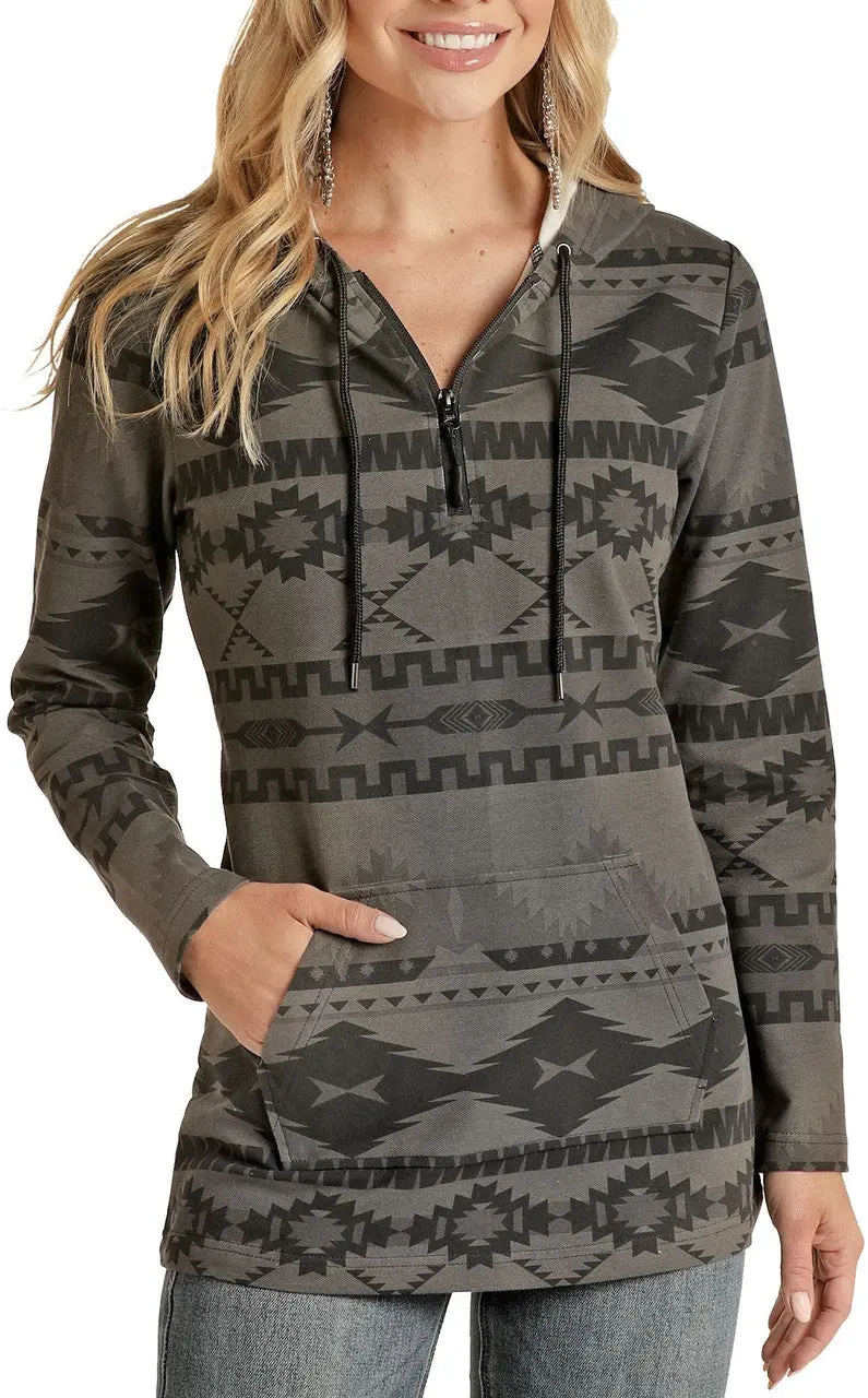 Aztec Print Hoodie 1