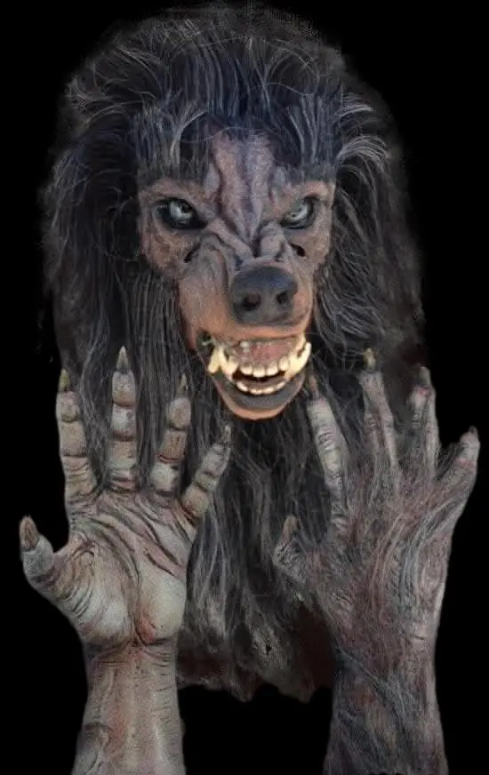 "Bad Moon Werewolf" Hd Studios Pro Halloween Mask And Hands Set 1