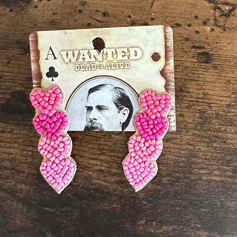 Beaded Heart Earring 1