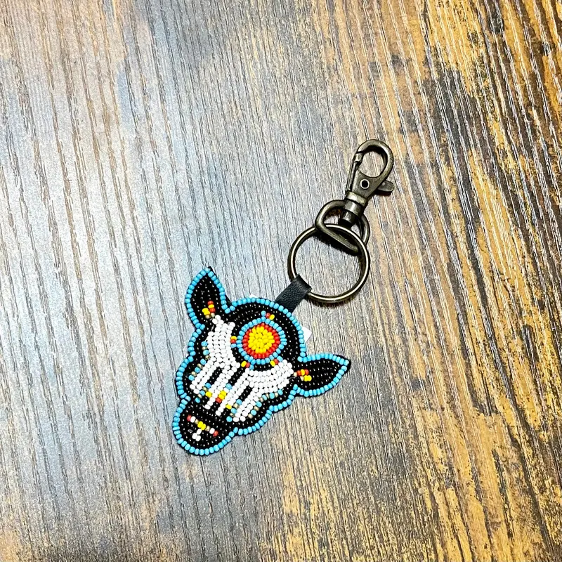 Beaded Skull Key Chain 1