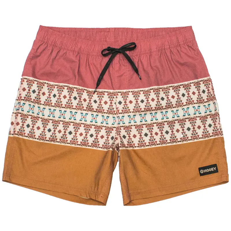 Big Wake Red/Orange Swim Trunks 1