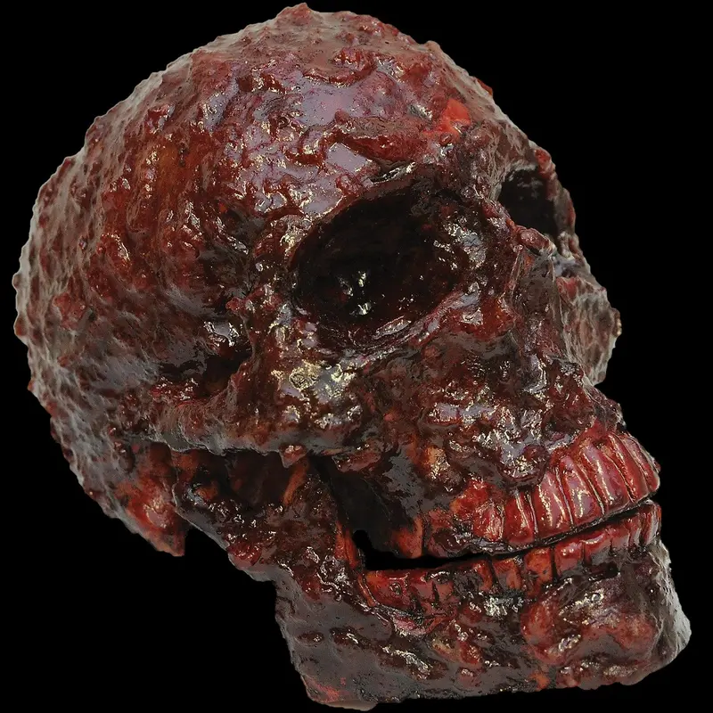 "Bloody Resin Skull" Halloween Prop 1