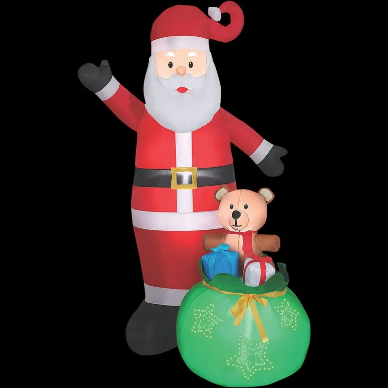 Blow Up Inflatable Lightshow Santa Outdoor Yard Decoration 1