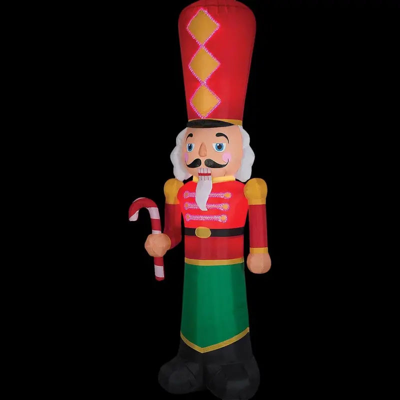 Blow Up Inflatable Nutcracker Lightshow Outdoor Yard Decoration 1