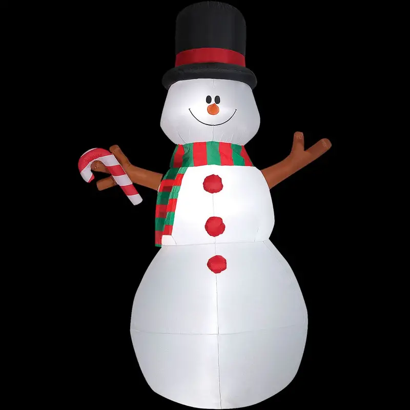 Blow-Up Inflatable Swiveling Snowman With Built-In Led Lights Outdoor Yard Decoration 1