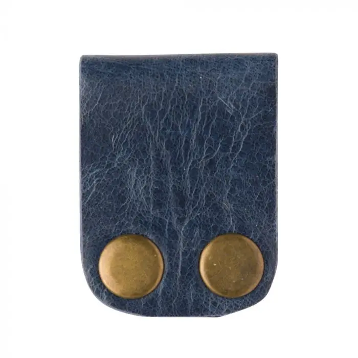 Blue Leather Cable Organizer 1