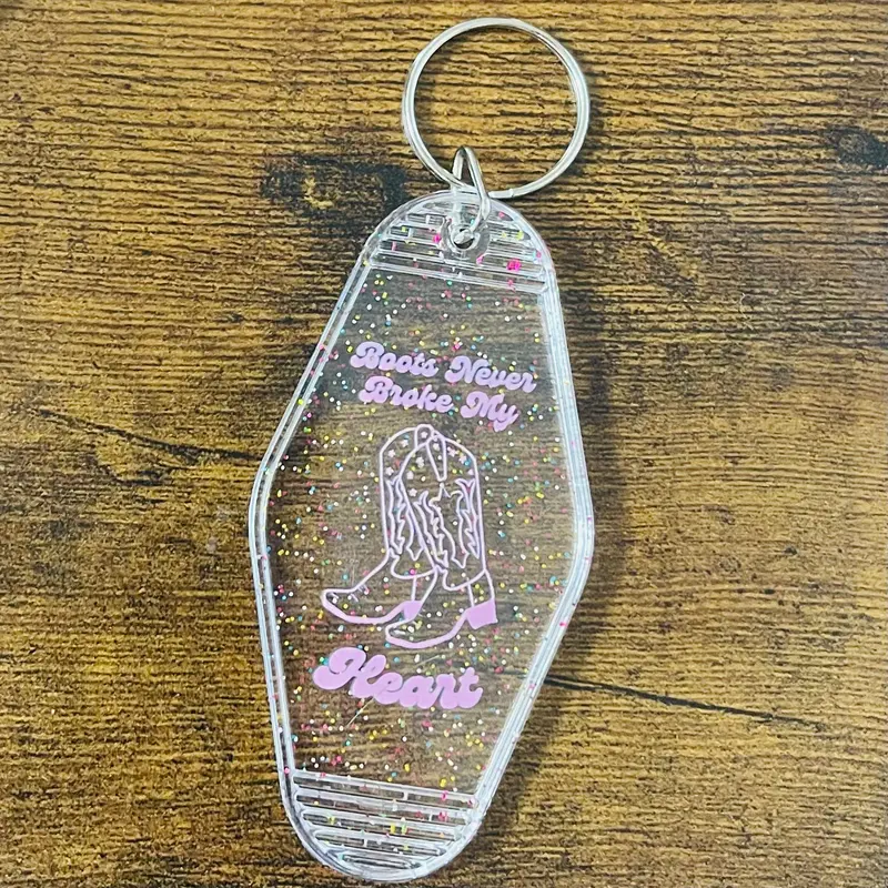 Boots Never Broke My Heart Motel Keychain 1