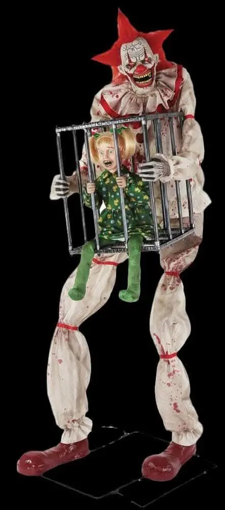 "Cagey The Clown With Child" Halloween Animatronic Decoration 1