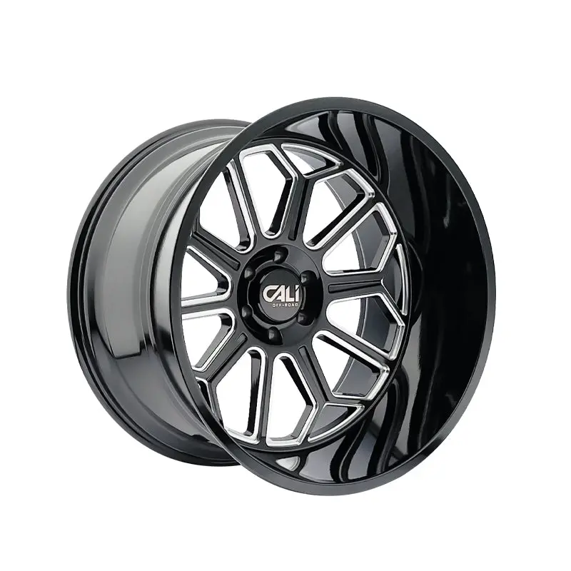 Cali Off-Road Auburn 22X12 6-135 87.1 Hub -51 Offset Black Wheel Rim 1