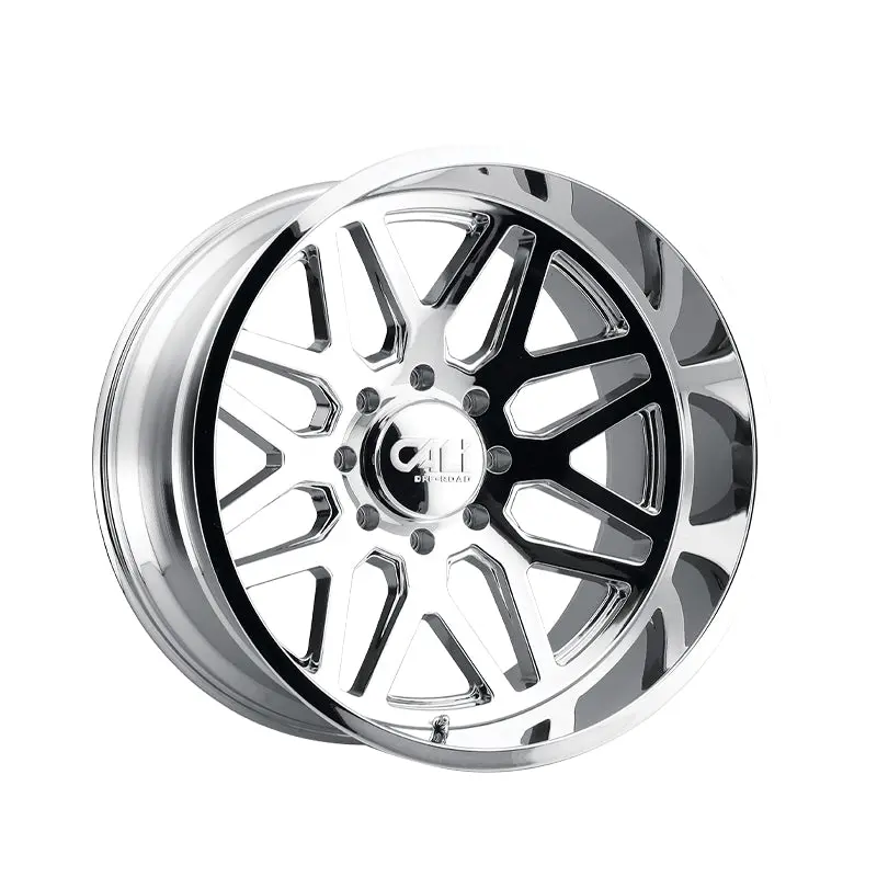 Cali Off-Road Invader 28X12 6-135 87.1 Hub -44 Offset Chrome Wheel Rim 1