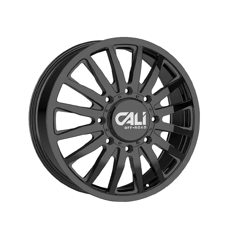 Cali Off-Road Summit Dually 22X8.25 8X165.1 121.3 Hub -232 Offset Gloss Black Wheel Rim 1
