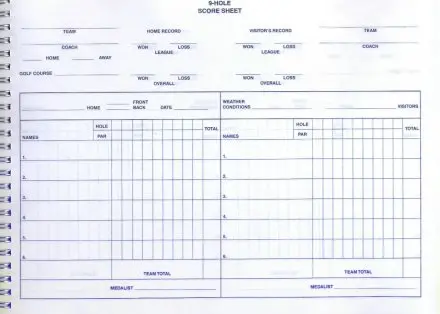 Cam Golf Easy Writer Golf Scorebook 1