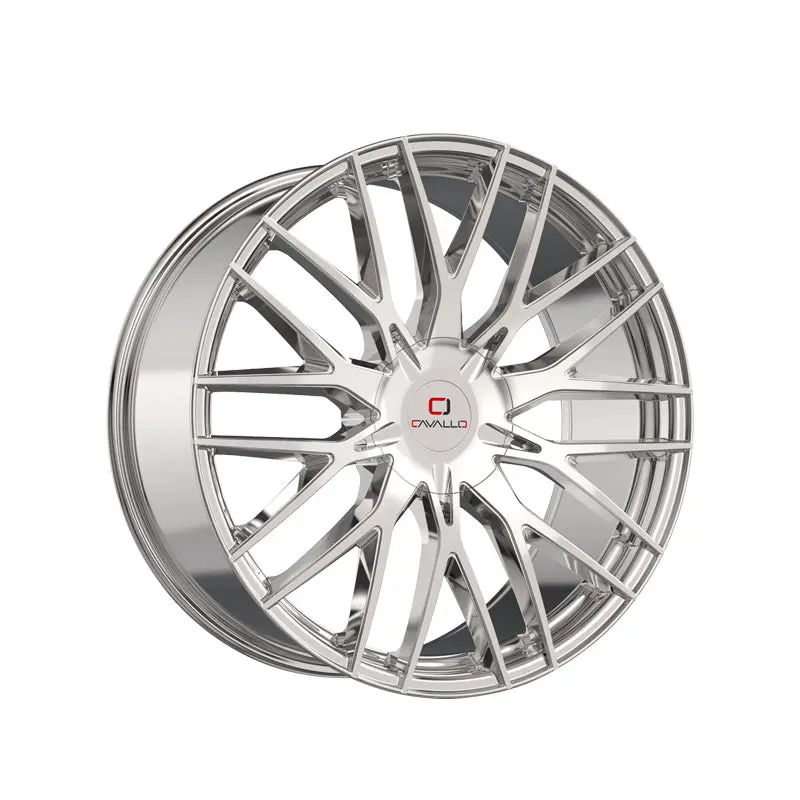 Cavallo Clv-45 Nano Chrome 22X9.5 5X115/5X120 74.1 Hub 15 Offset Chrome Wheel Rim 1