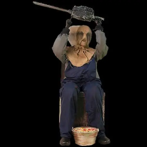 Chainsaw Greeter Halloween Animatronic Decoration 1