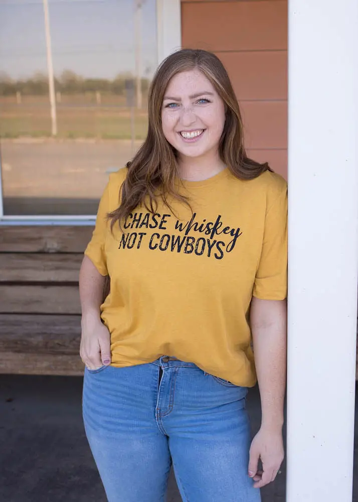 Chase Whiskey Not Cowboys Tee 1
