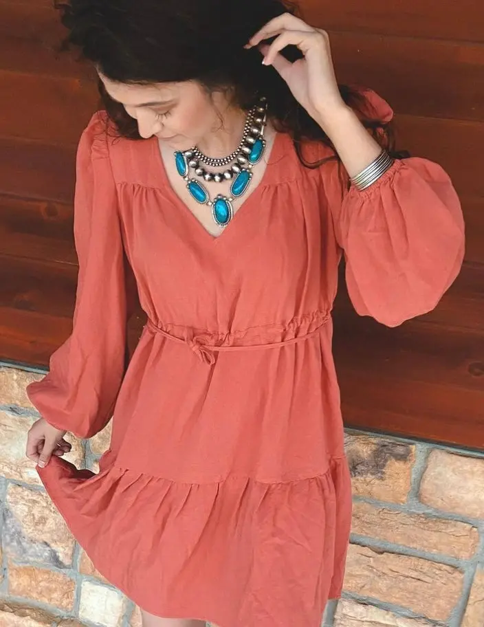 Chelsea Dress (Rust) 1