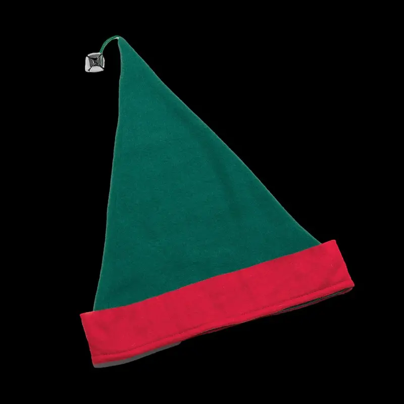 "Classic Elf Hat - Green Stripe" Costume Accessory 1