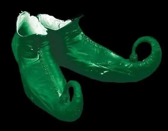 "Classic Elf Shoes - Green" Christmas Costume Accessory 1