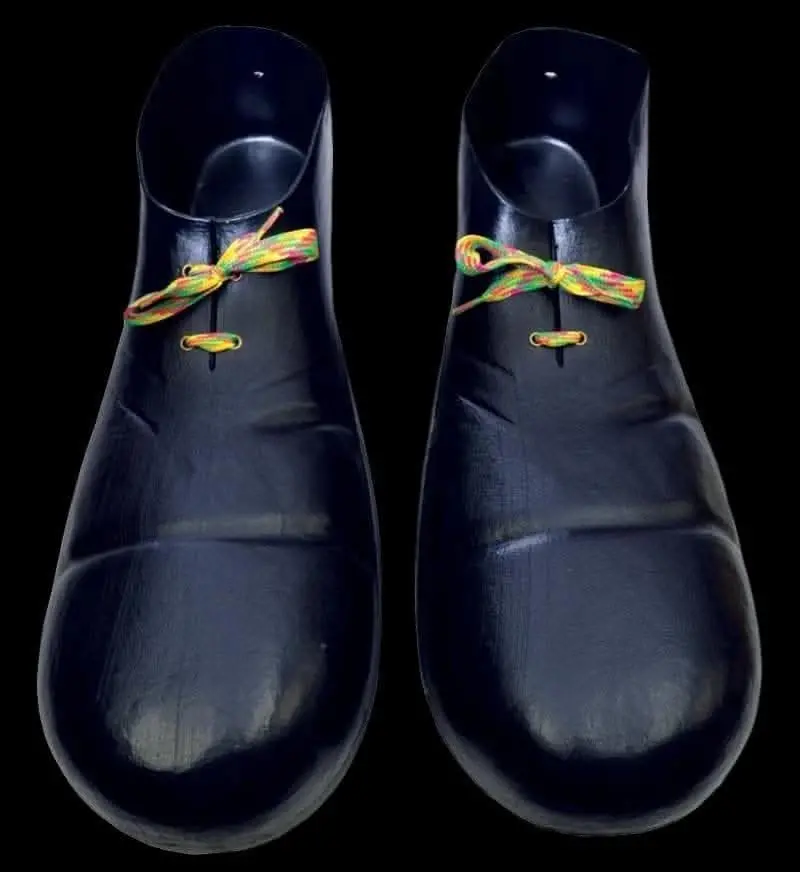 "Clown Shoes - Black/Plastic" Halloween Costume Accessory 1