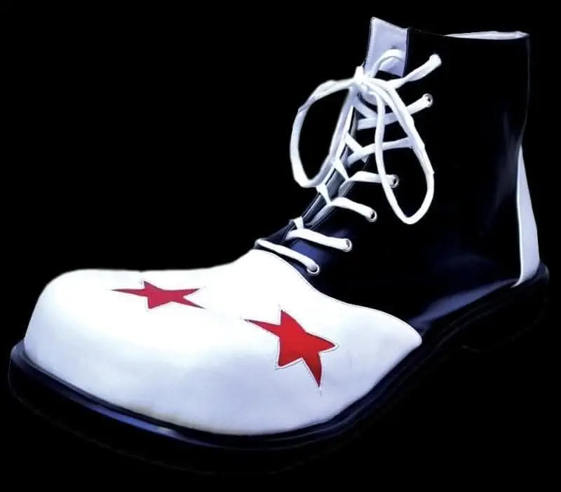 "Clown Shoes - Black & White" Halloween Costume Shoes 1