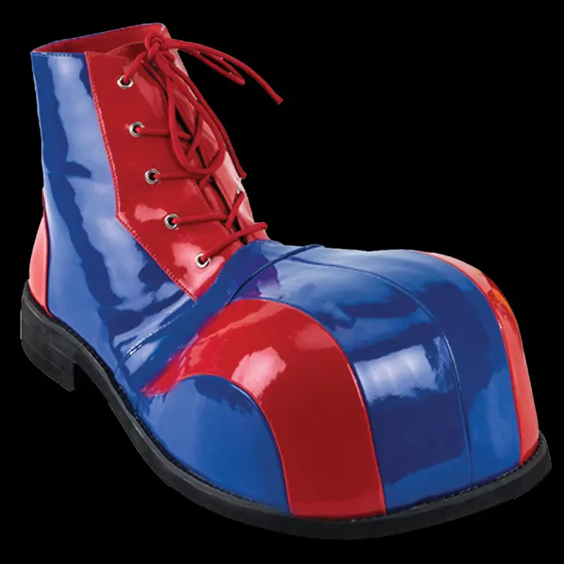 "Clown Shoes - Red/Blue" Deluxe Halloween Costume Shoes 1