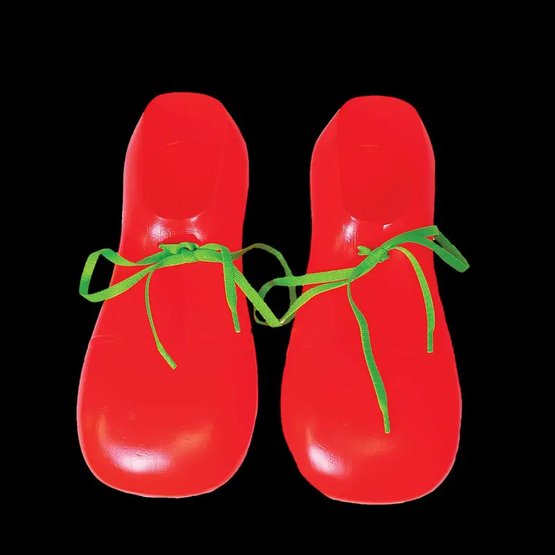 "Clown Shoes - Red/Plastic" Halloween Costume Accessory 1