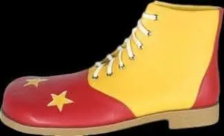 "Clown Shoes - Red/Yellow" Deluxe Halloween Costume Shoes 1