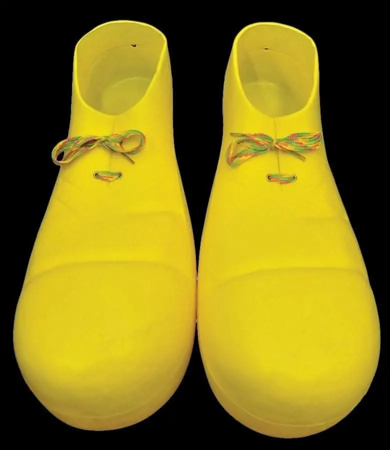 "Clown Shoes - Yellow/Plastic" Halloween Costume Accessory 1