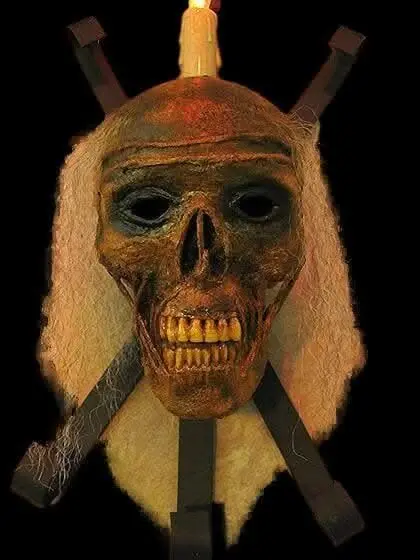 "Corpsed Head Skull Wall Sconce" Haunted House Lighting 1