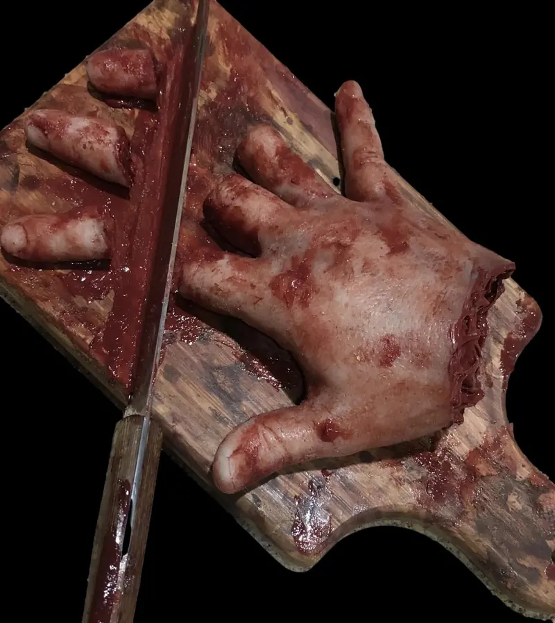 "Cutting Board Accident" Halloween Prop 2