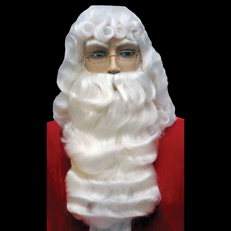 Deluxe Santa Wig And Beard Set 1